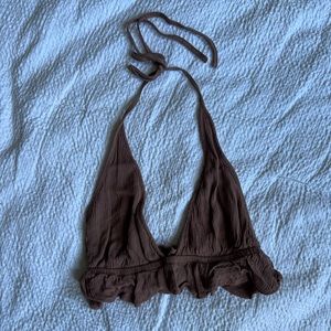 Tan Rose Bra Halter Top